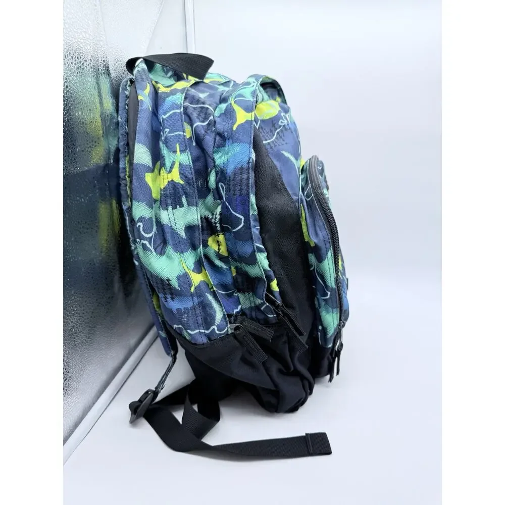 L.L.Bean Shark-Themed Backpack Book Bag for School Zip Closure